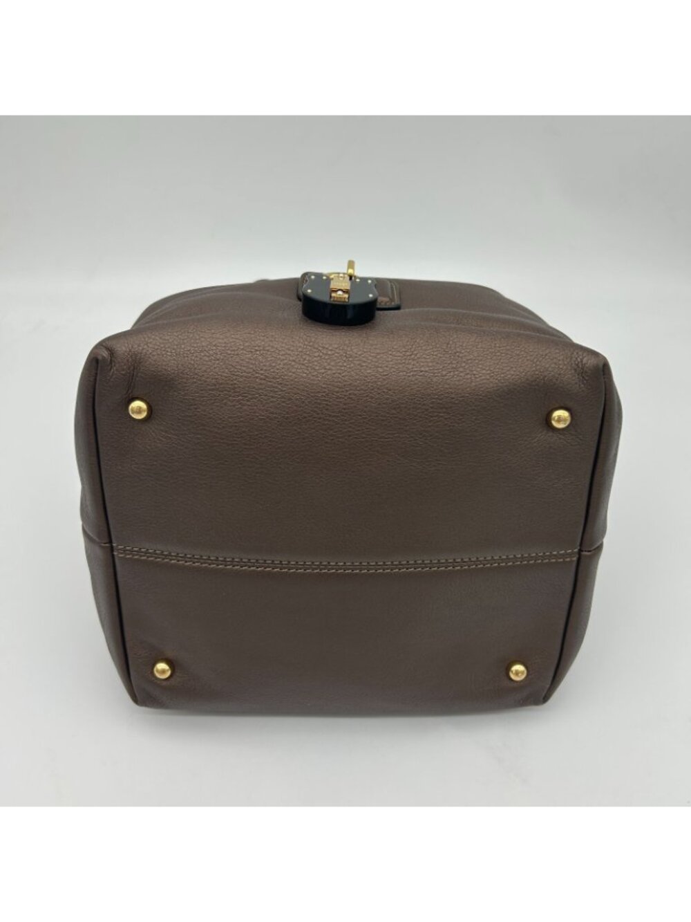 Loewe Karie Tote Bag Canvas Leather Gold - Picture 10 of 16